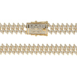 Spiked Laurel Diamond Cuban Chain