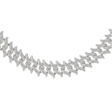 Spiked Laurel Diamond Cuban Chain