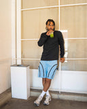 EPTM Double Zip Shorts - Sky Blue