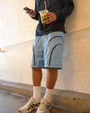 EPTM Double Zip Shorts - Sky Blue