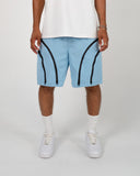 EPTM Double Zip Shorts - Sky Blue