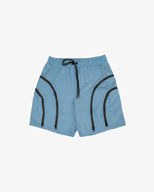 EPTM Double Zip Shorts - Sky Blue