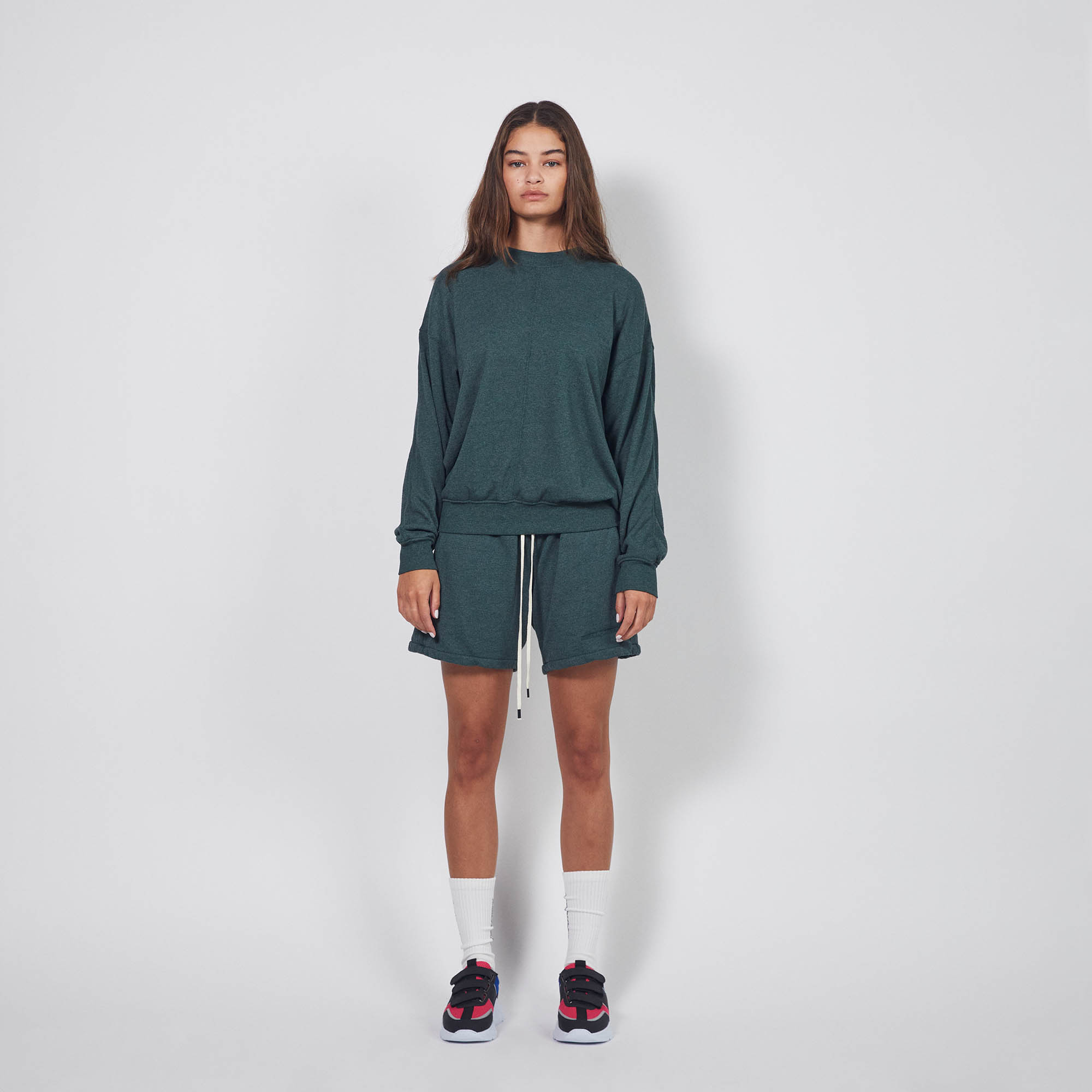 loop terry standard sweatshort / hunter green