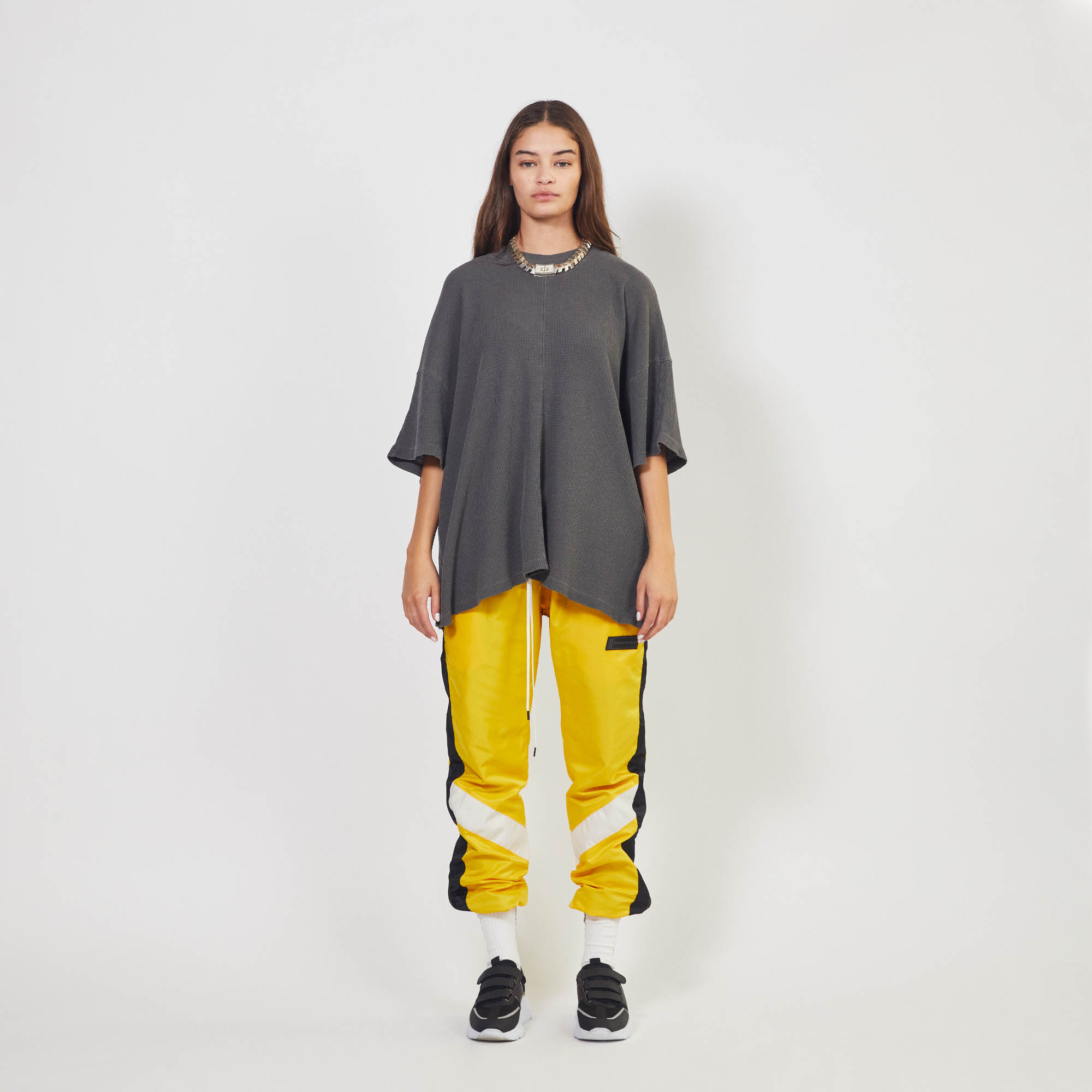 parachute track pant 2.5 / yellow + black + ivory