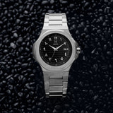 DS104SS - DAY TRIP STEEL SILVER AND BLACK WATCH