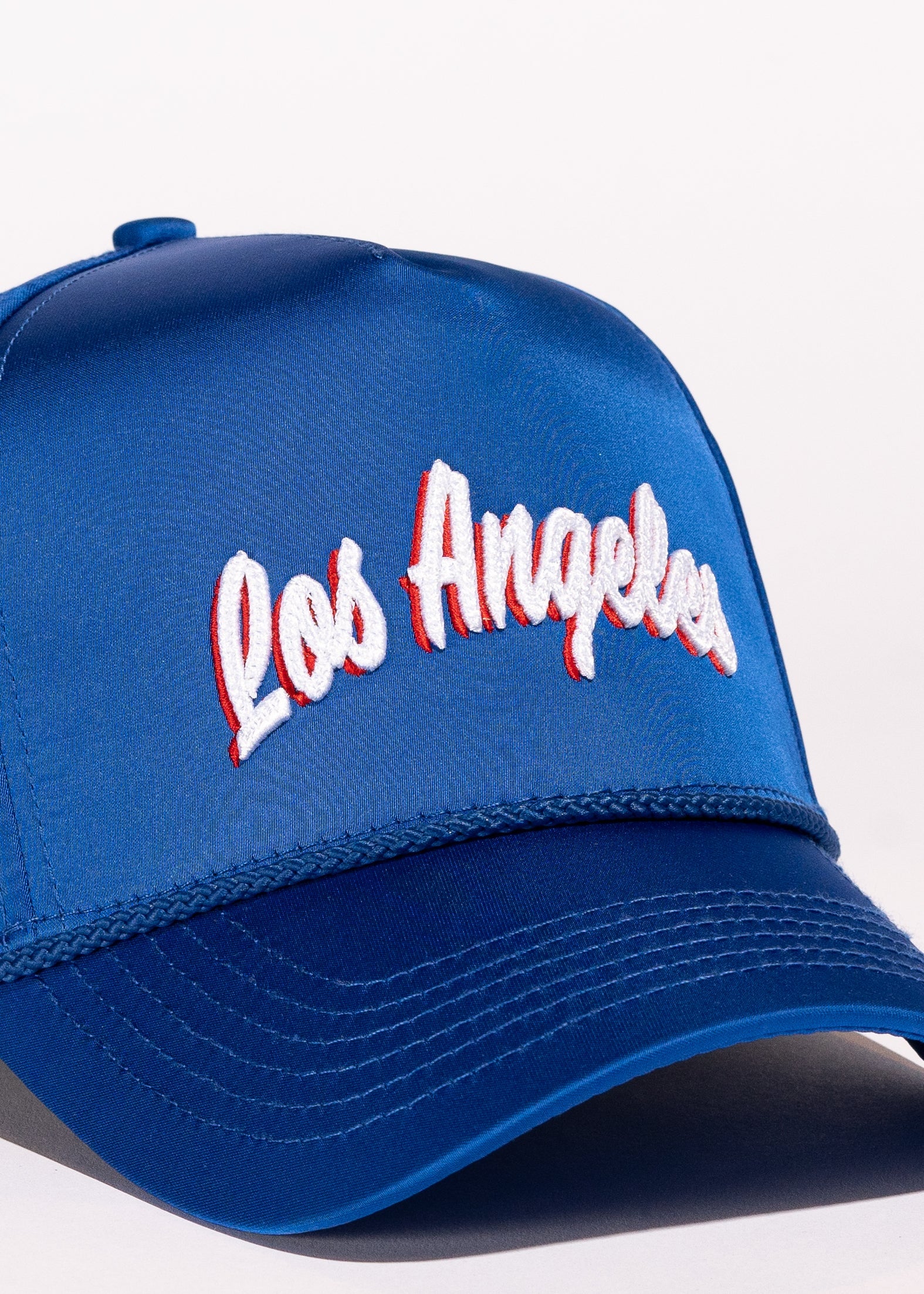 Los Angeles Souvenir Hat (Blue Satin)