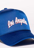 Los Angeles Souvenir Hat (Blue Satin)