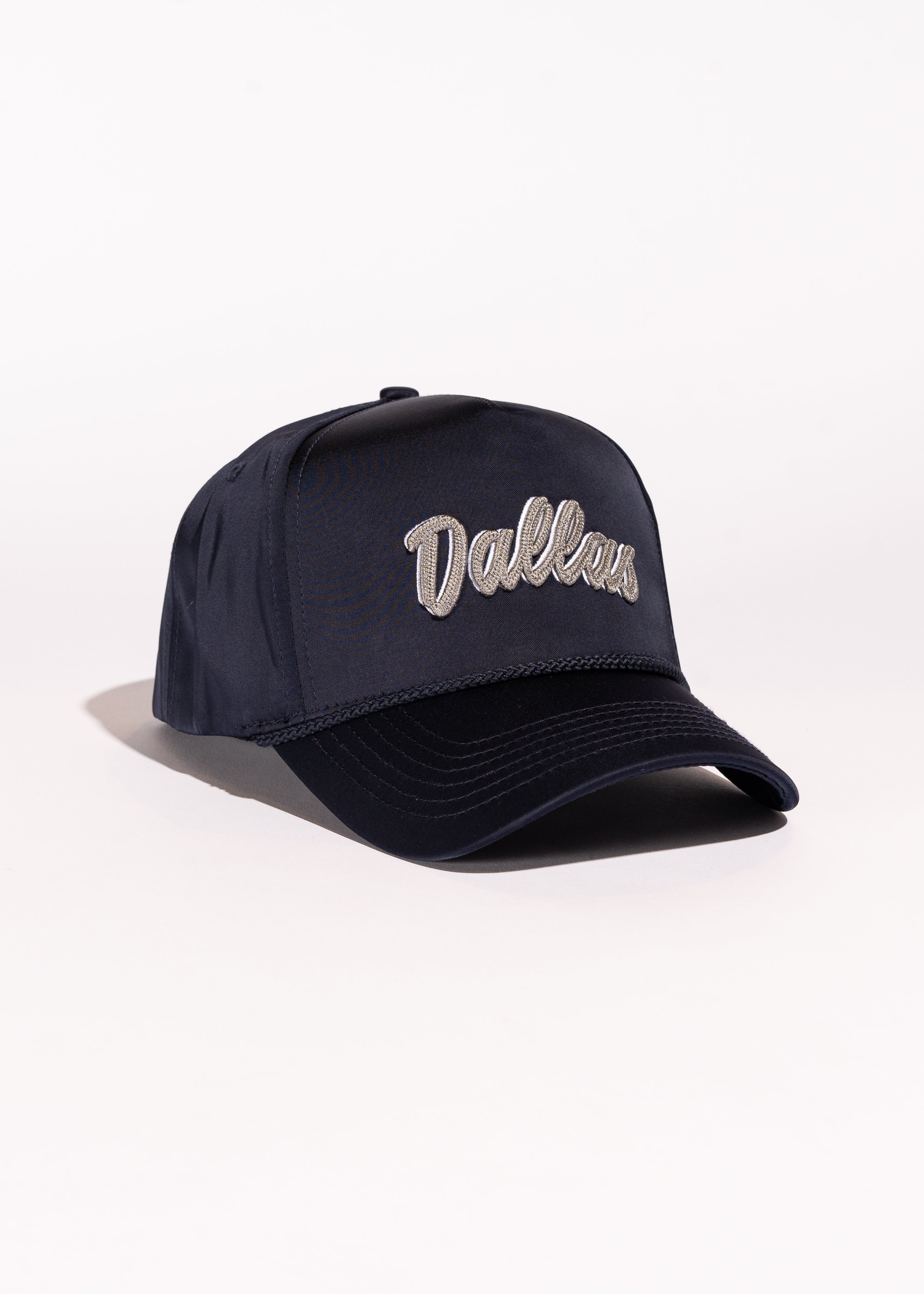 Dallas Souvenir Hat (Navy Satin)