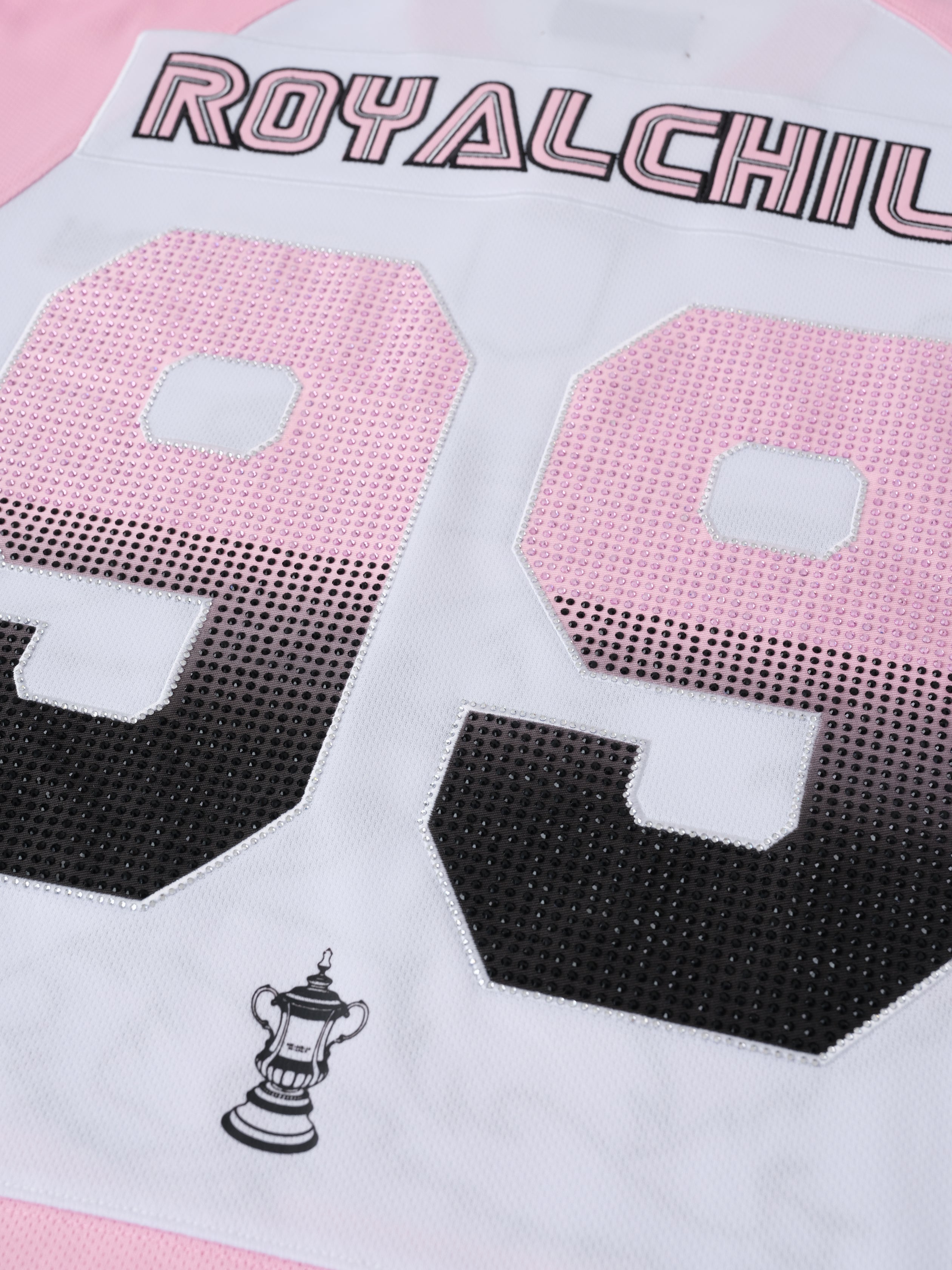 Double Lion Rhinestone Jersey in PINK