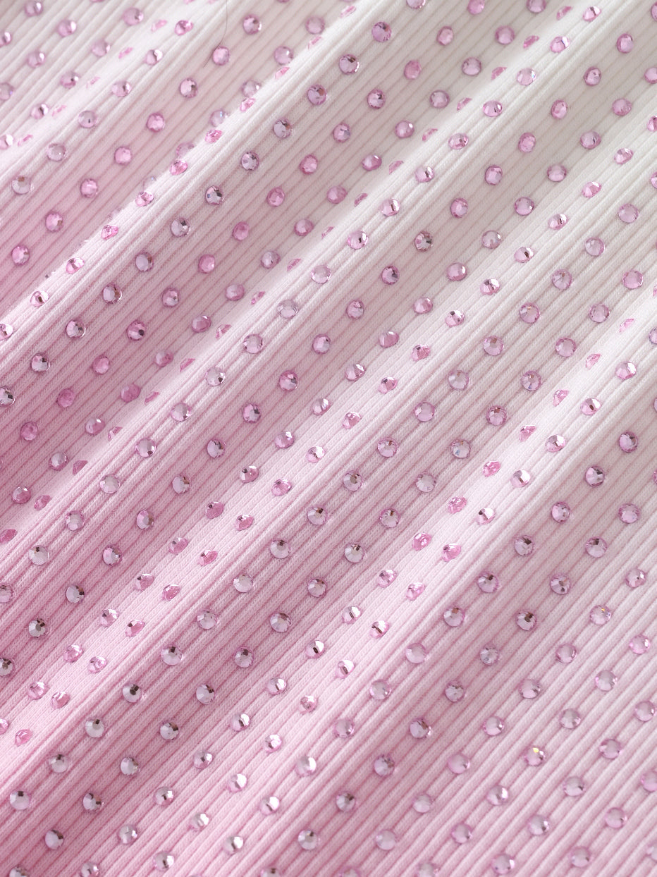 Cropped Stardust Pink Diamond Tank