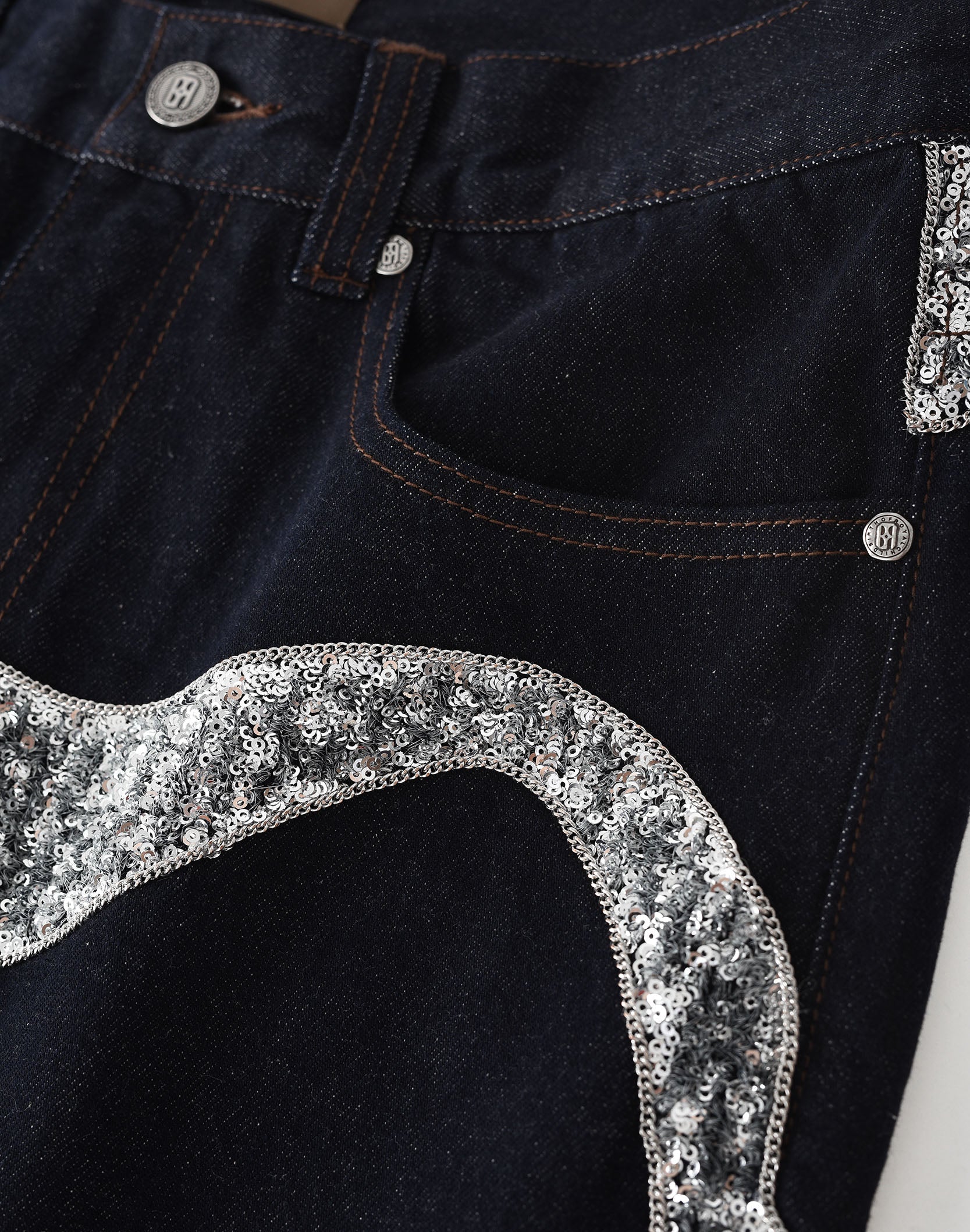 Silver Maze Denim Pants