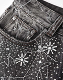 20K Zodiac Diamond Denim Pants in BLK