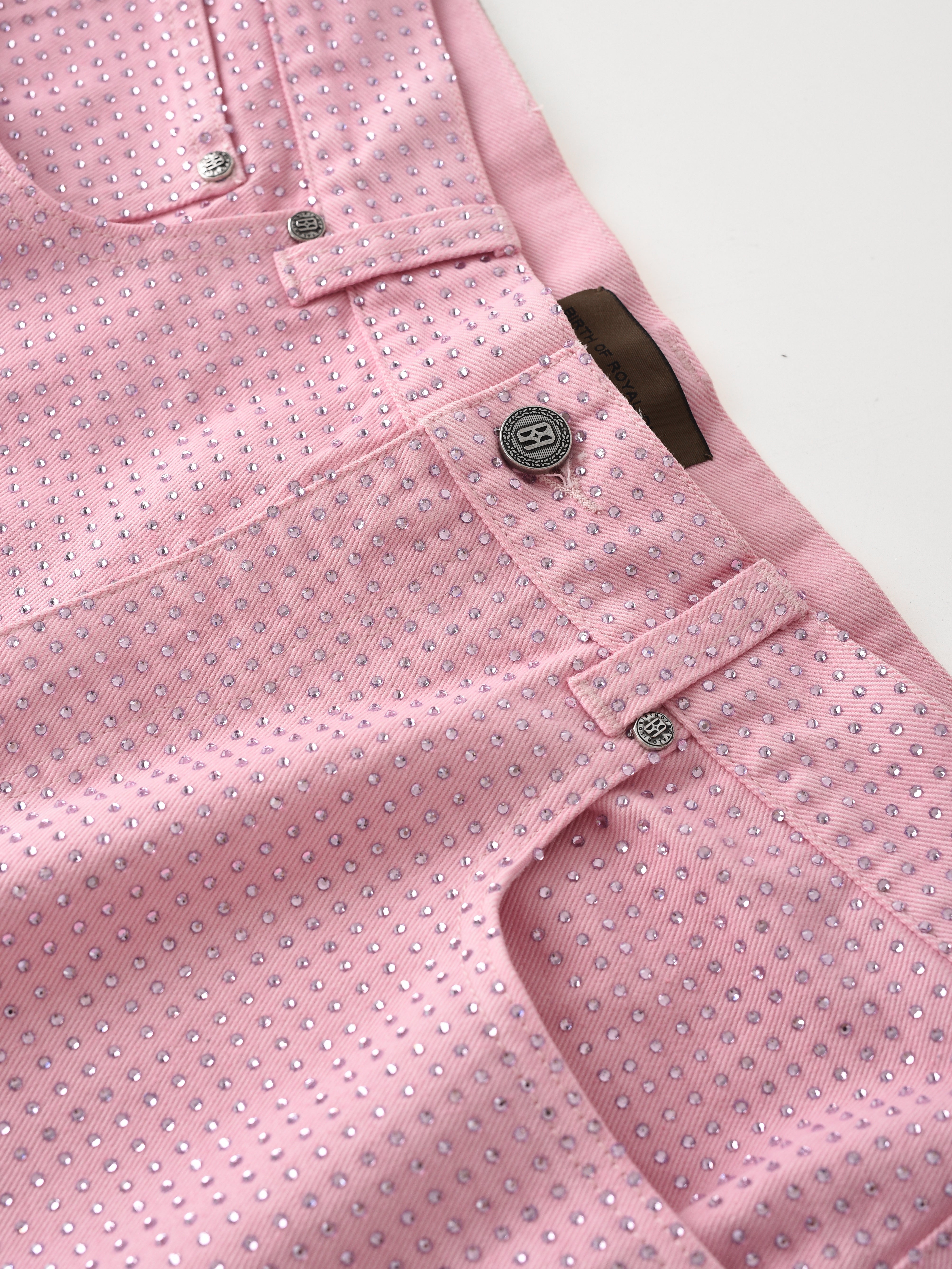 20K Diamond Stellar Denim Pants IN PNK