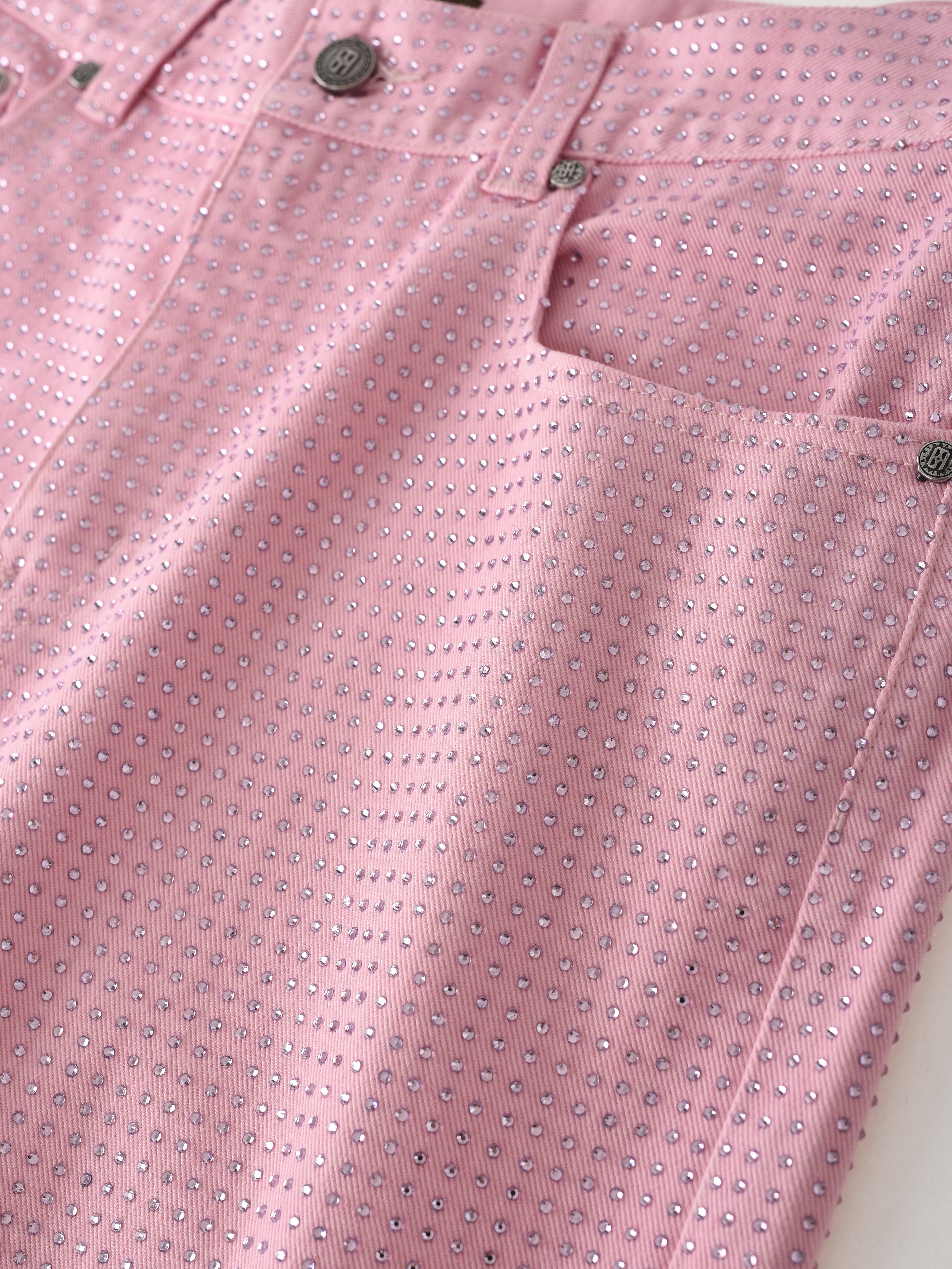 20K Diamond Stellar Denim Pants IN PNK