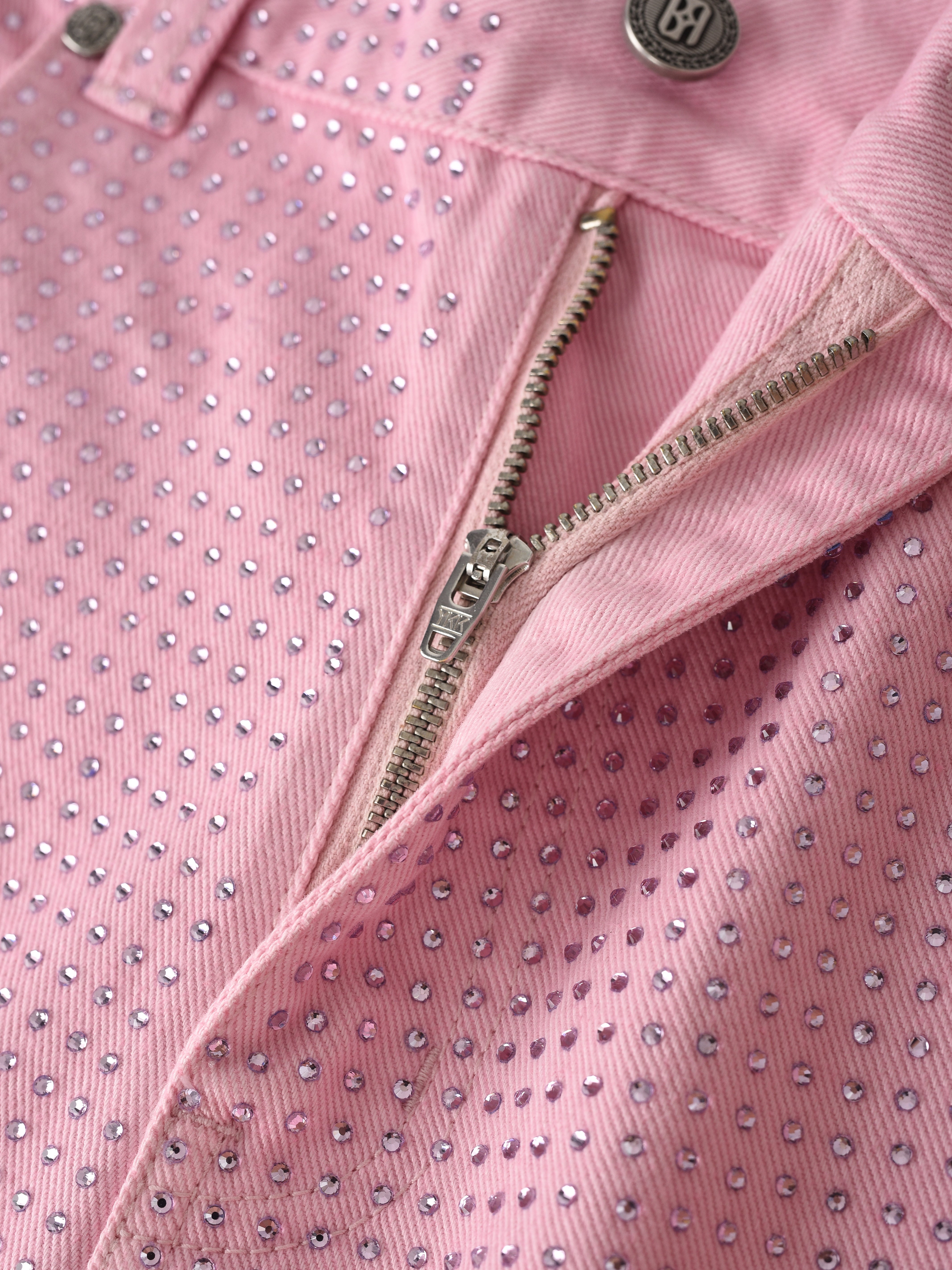 20K Diamond Stellar Denim Pants IN PNK