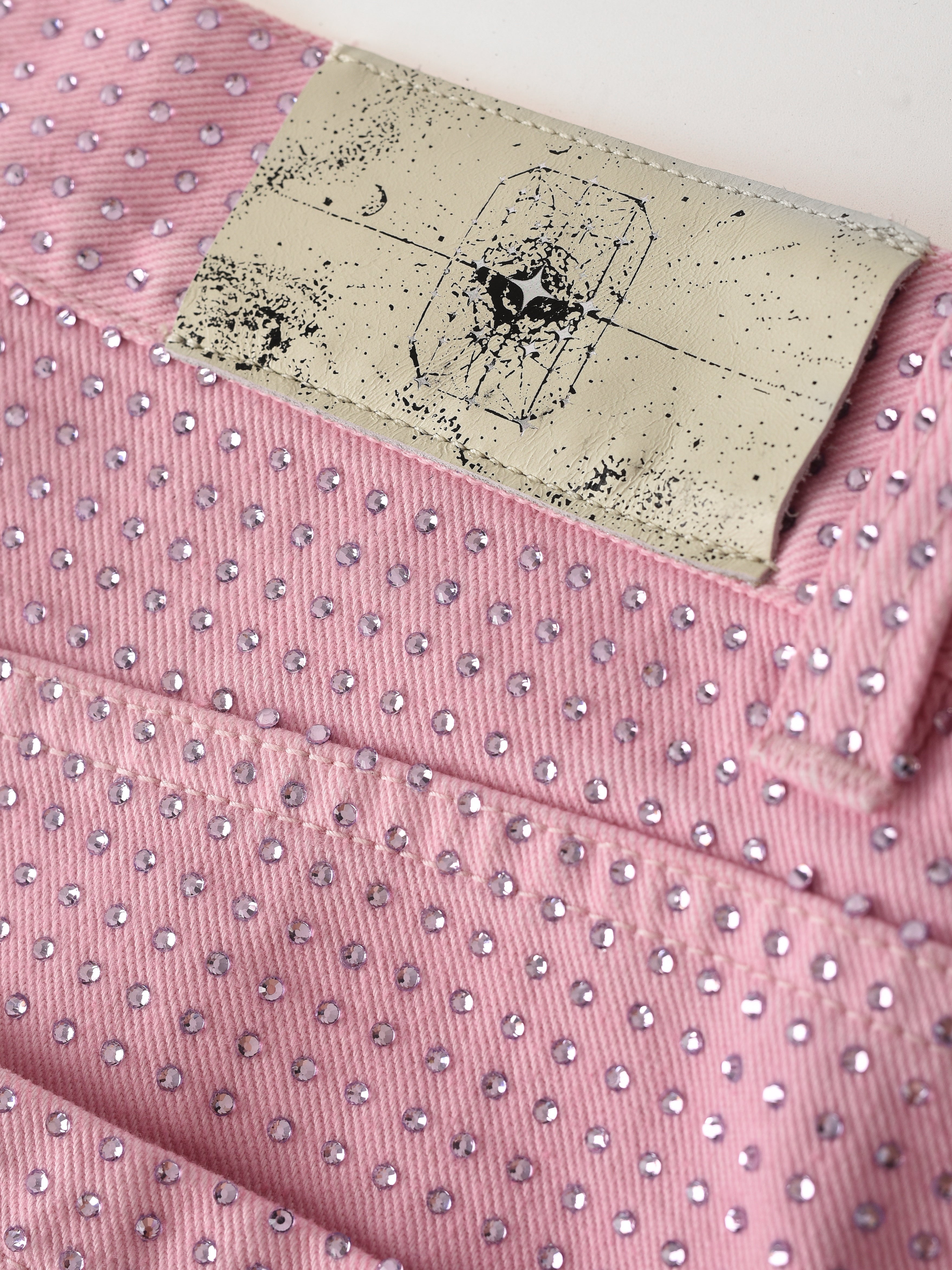 20K Diamond Stellar Denim Pants IN PNK