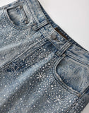 20K Zodiac Diamond Denim Pants in BLU