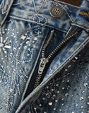 20K Zodiac Diamond Denim Pants in BLU