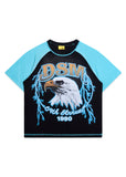 DSM Eagle Raglan Tee - Black/Blue