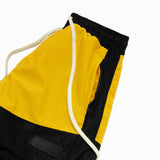 icon mesh gym short / yellow + black