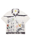 Doodle Button Up Shirt - White/Multi
