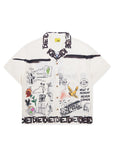 Doodle Button Up Shirt - White/Multi