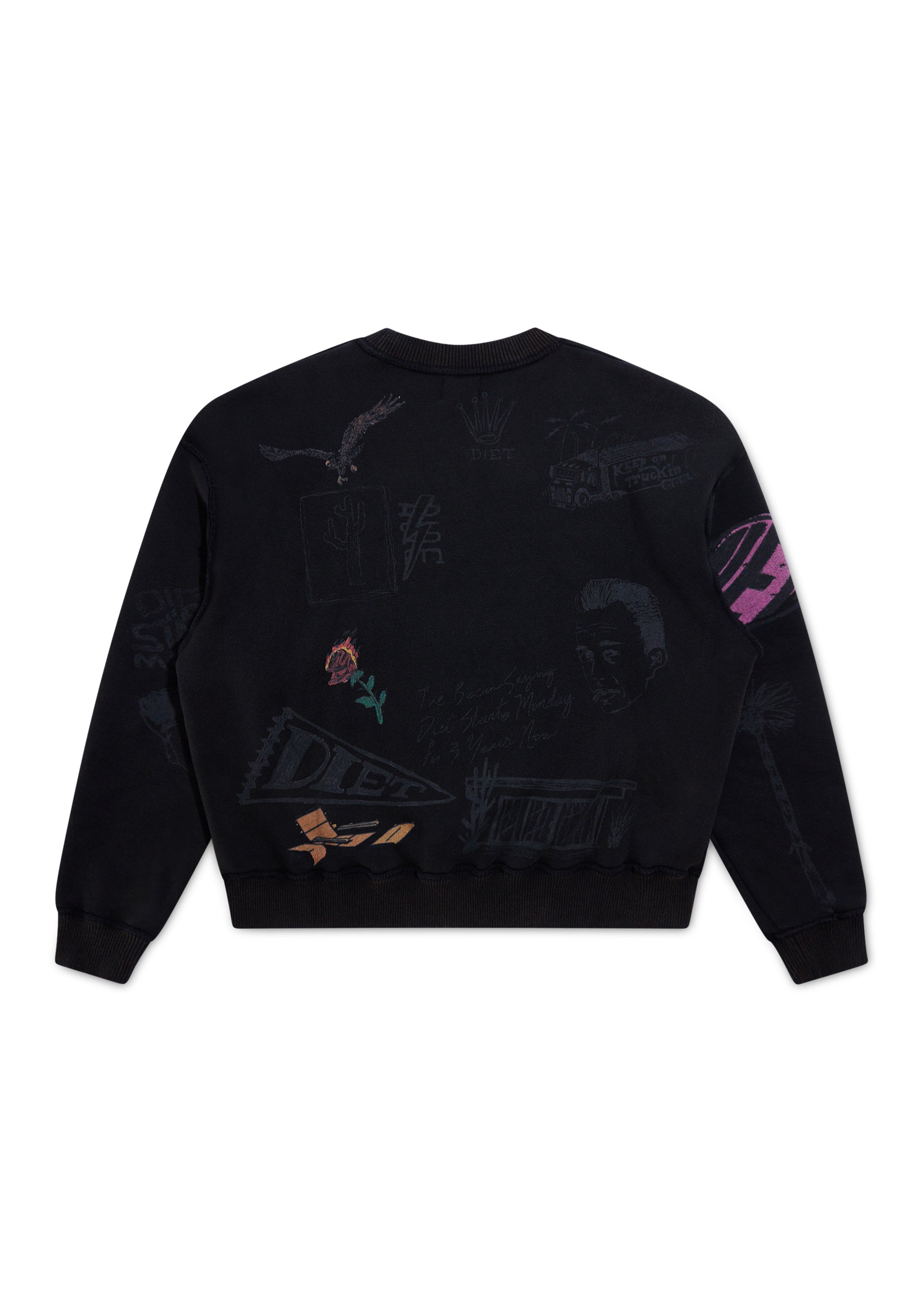 Doodle Crewneck Sweatshirt - Black