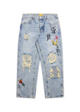 Doodle Distressed Denim - Indigo