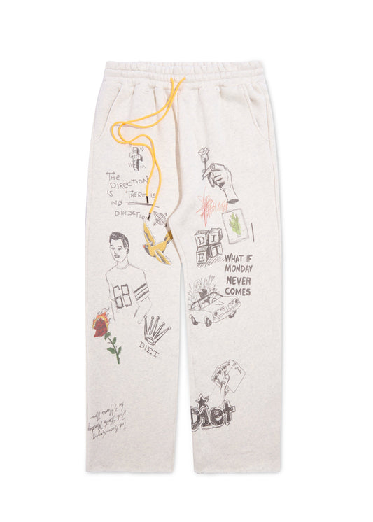 Doodle Sweatpant - Heather Grey