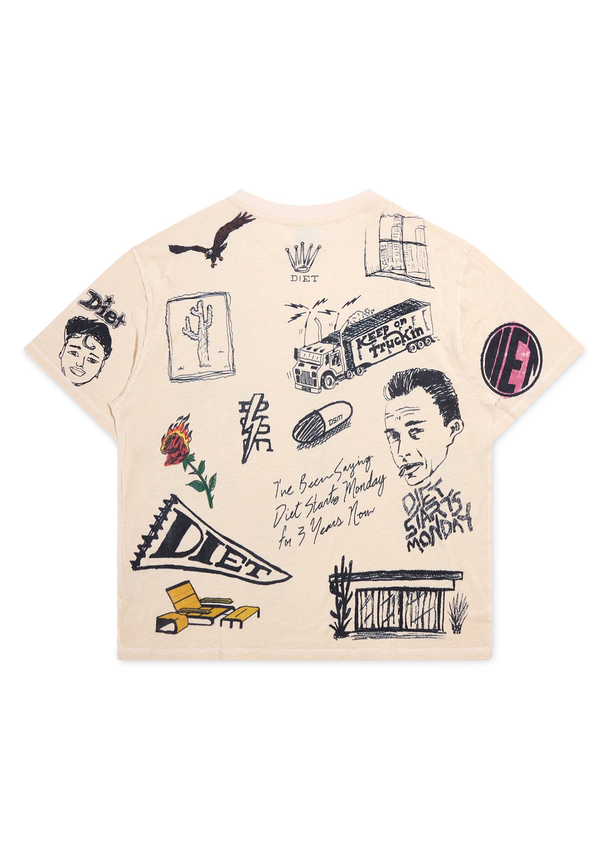 Doodle Tee - Antique White