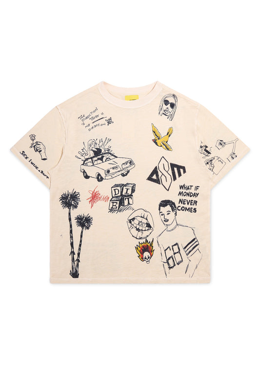 Doodle Tee - Antique White