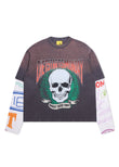 Double Layer Skull Tee - Vintage Black/Multi