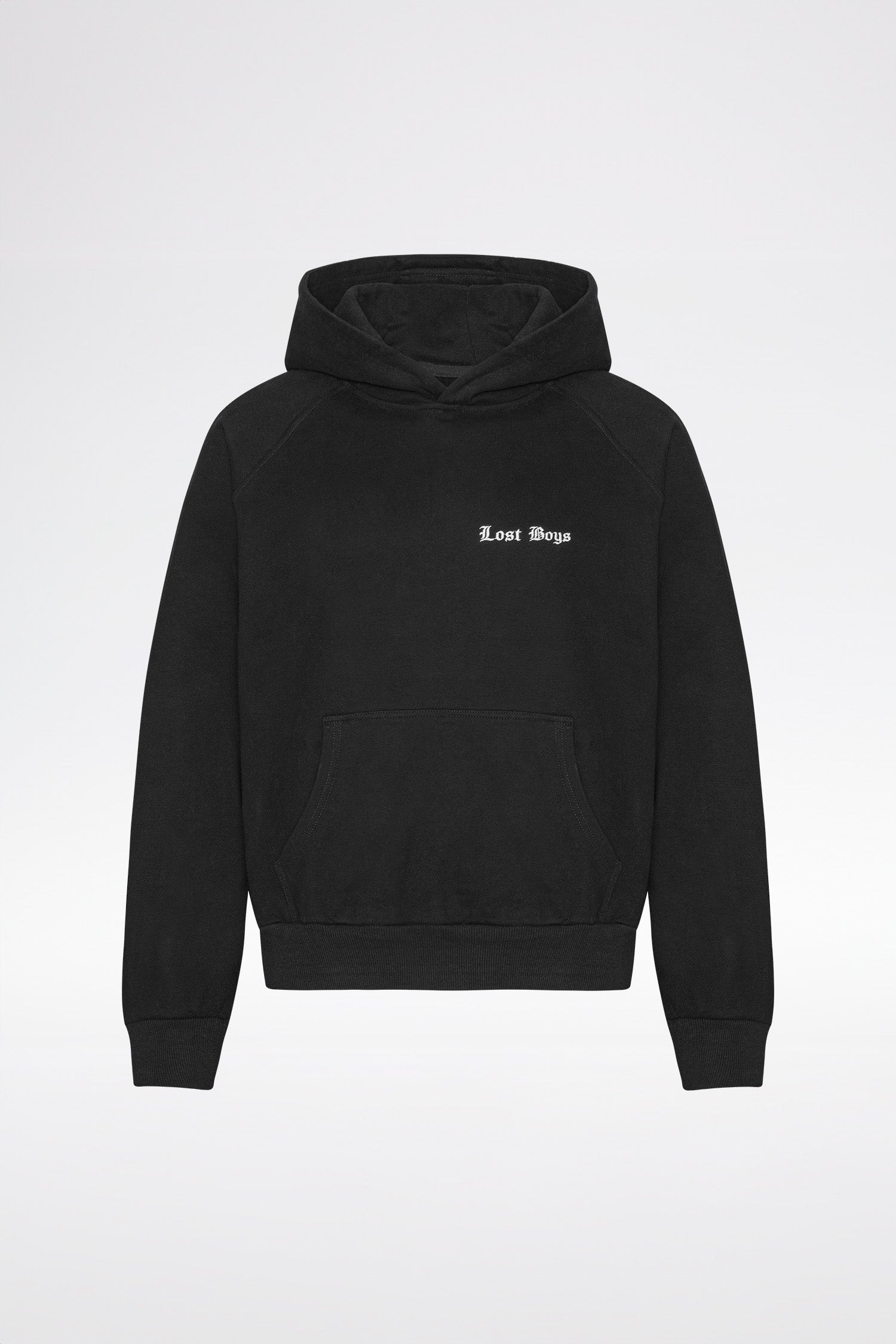 EMBROIDERY LOGO HOODIE - Black