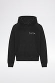 EMBROIDERY LOGO HOODIE - Black