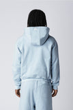 EMBROIDERY LOGO HOODIE - Clear blue