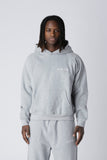 EMBROIDERY LOGO HOODIE - Gray