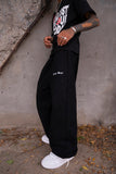 EMBROIDERY LOGO JOGGERS - Black