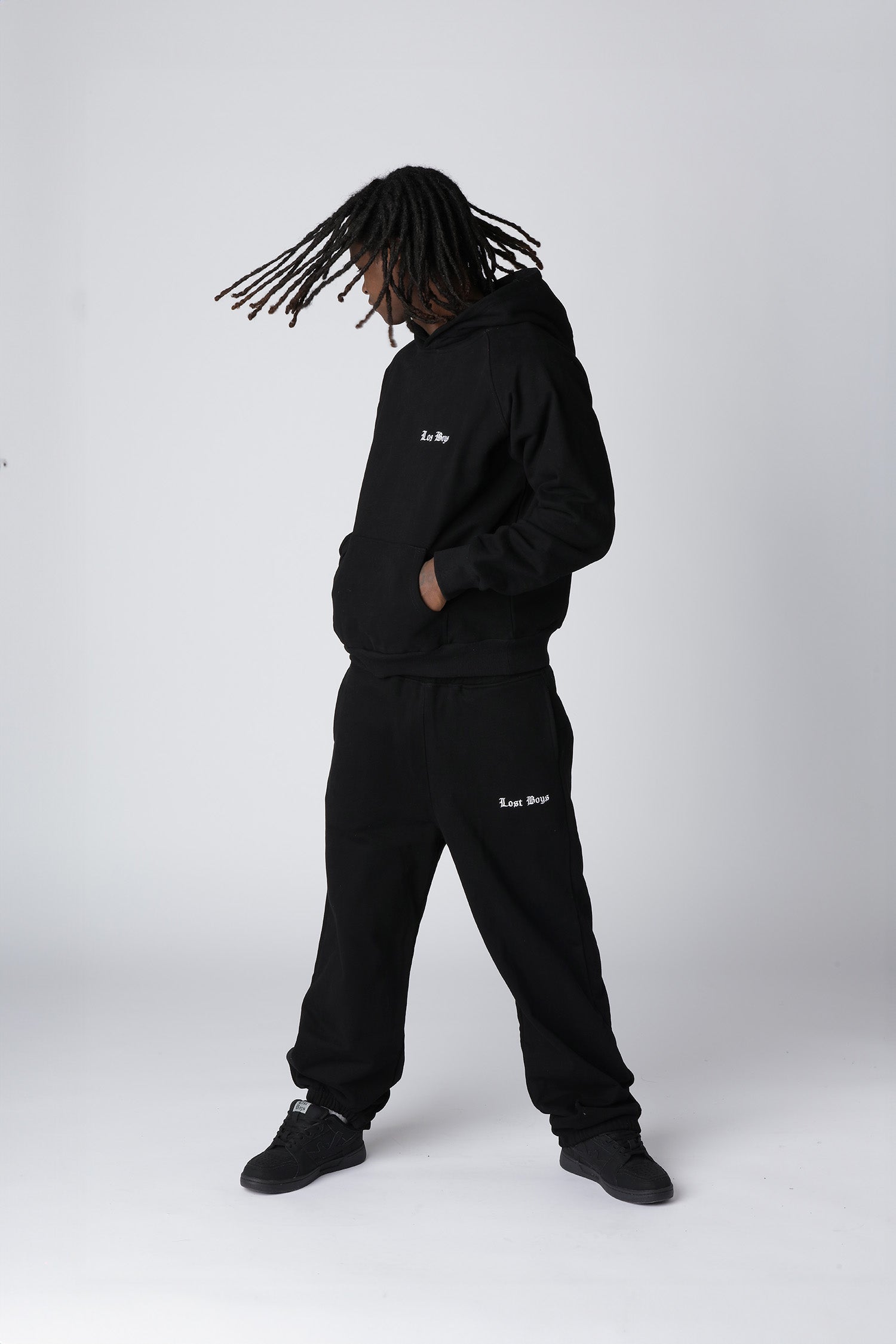 EMBROIDERY LOGO JOGGERS - Black