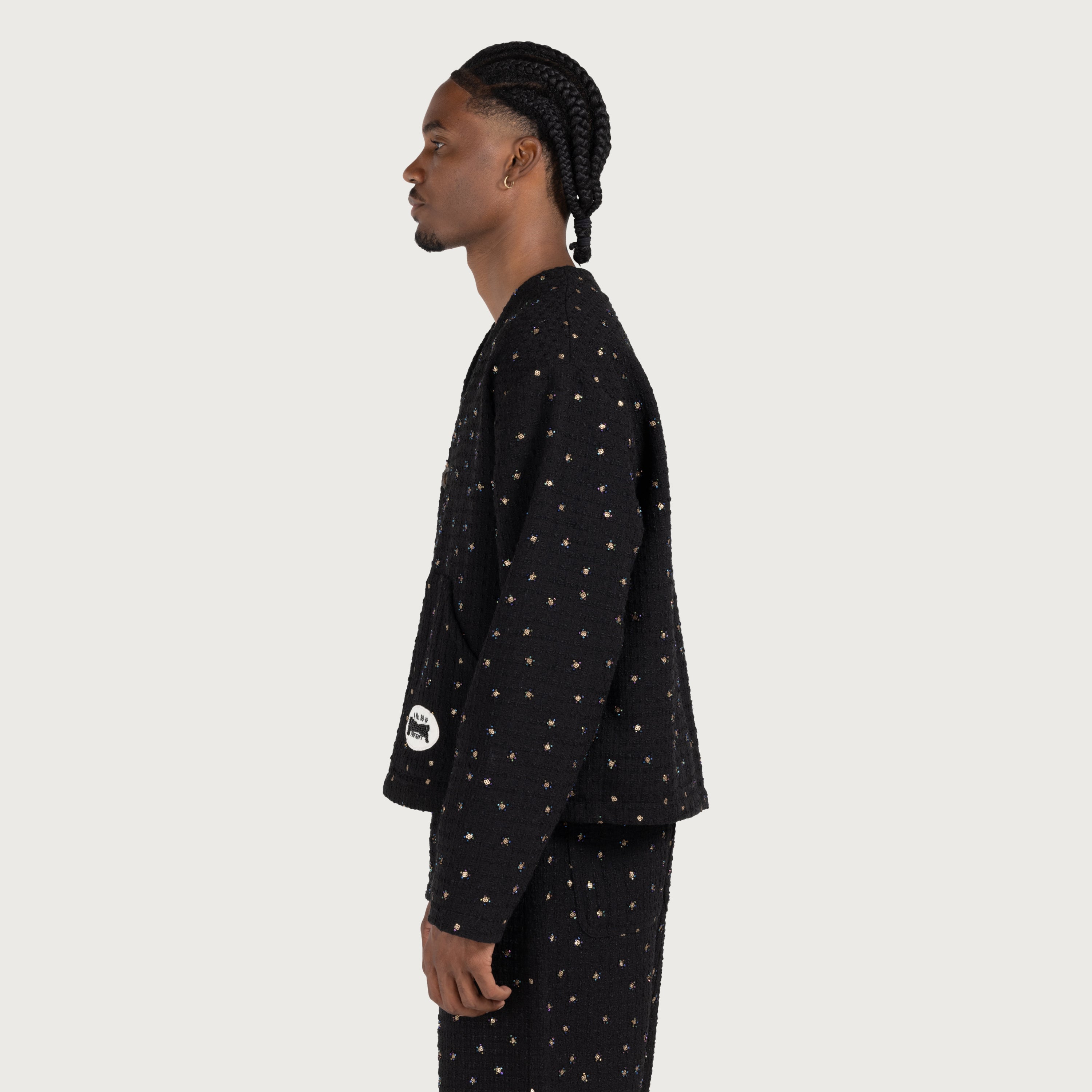 Beaded Cardigan - Black