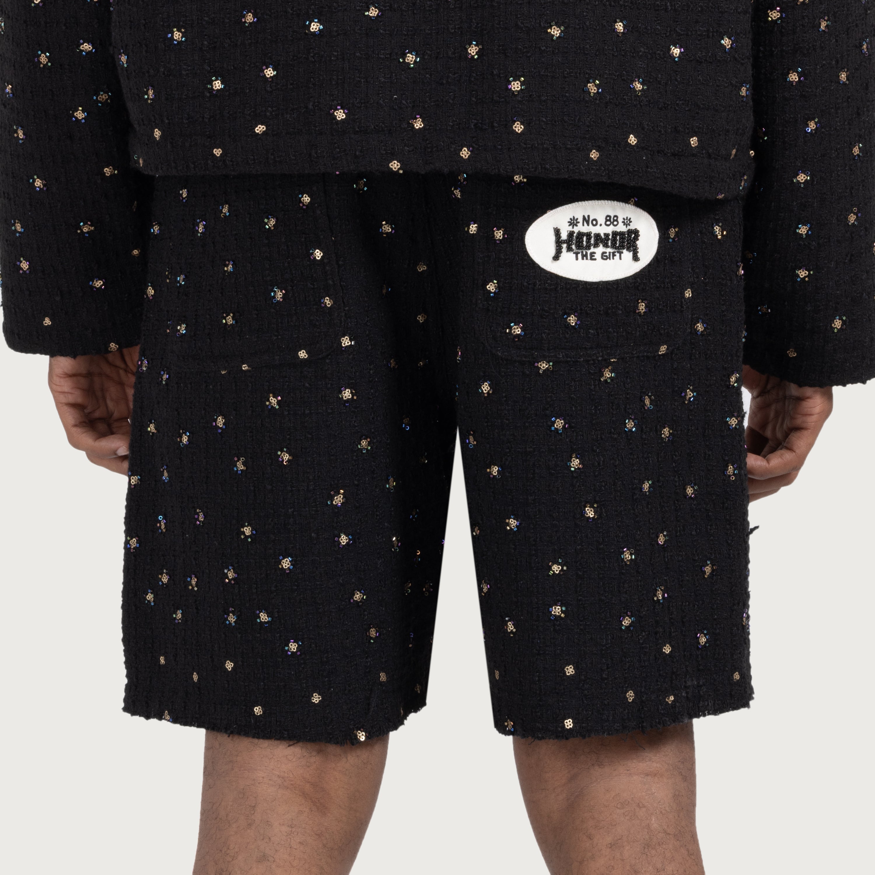 Beaded Shorts - Black