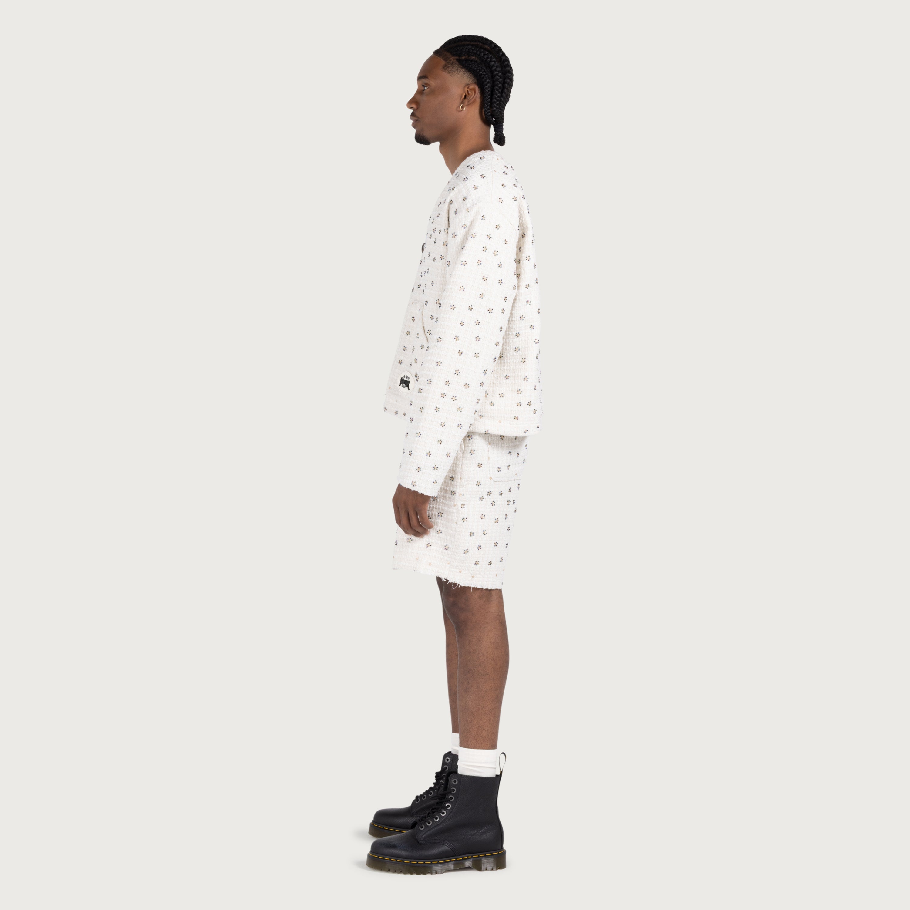 Beaded Shorts - White