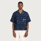 Indigo Floral Camp - Blue