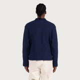 Long Sleeve Knit Polo - Navy