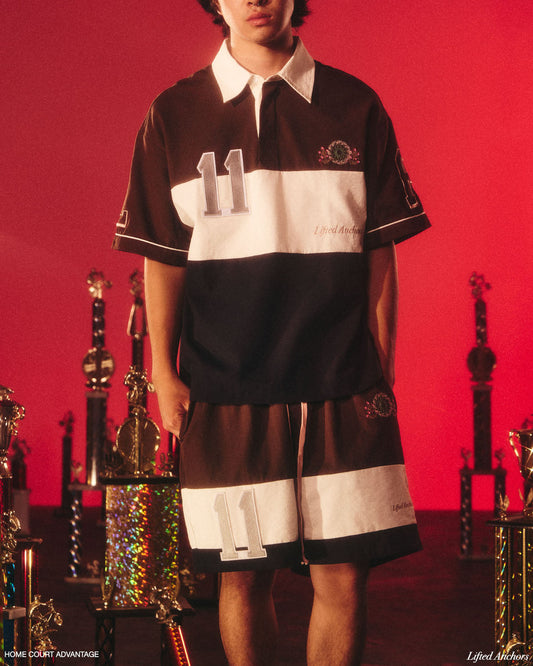 Rugby Polo (Brown/Navy)
