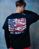 USA Longsleeve Thermal T-Shirt- Black