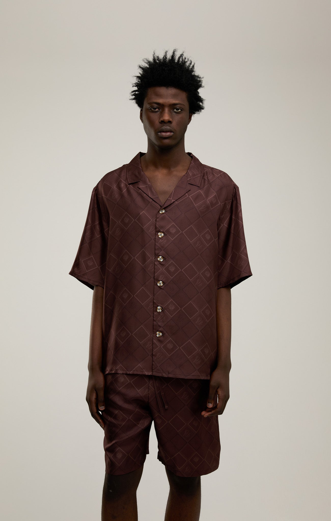 FADED MONOGRAM SILK SHIRT