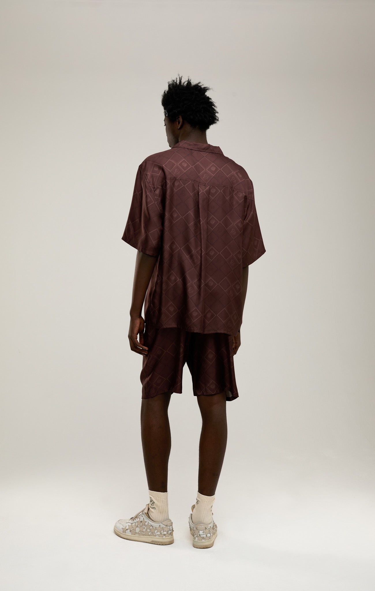 FADED MONOGRAM SILK SHORTS