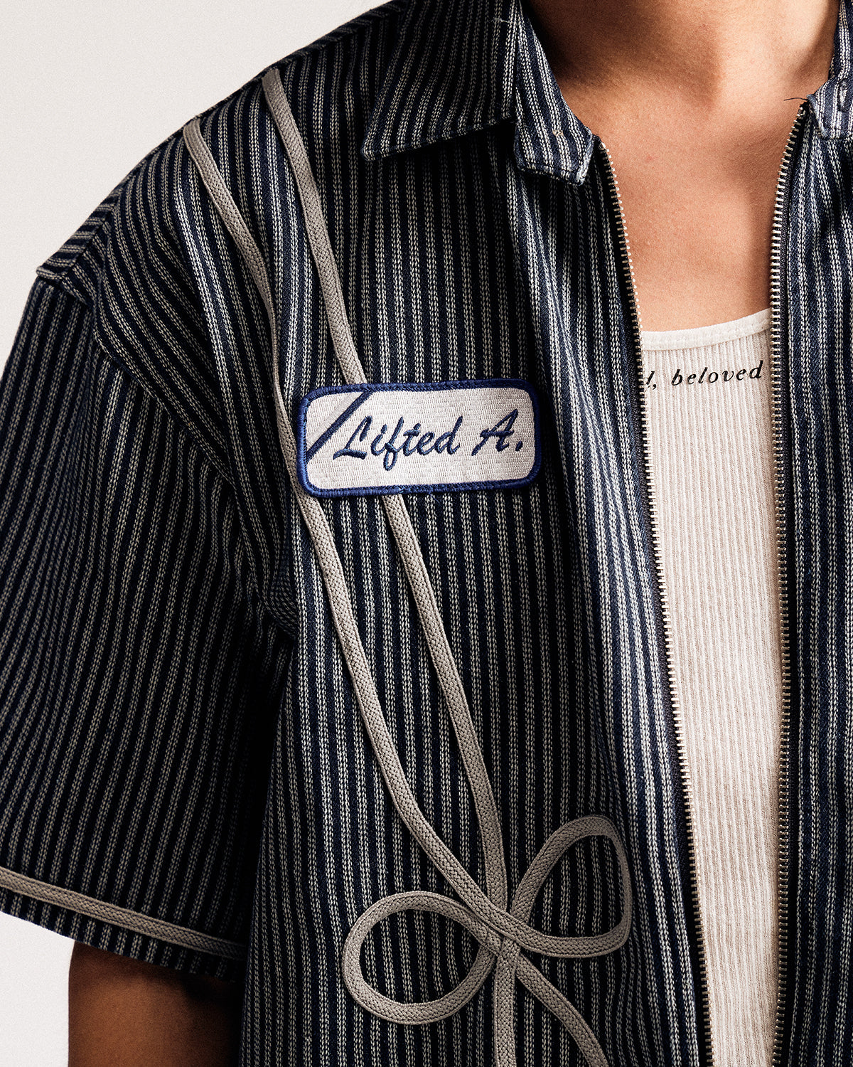 "Sparks" Mechanic Zip Up (Sky Blue)