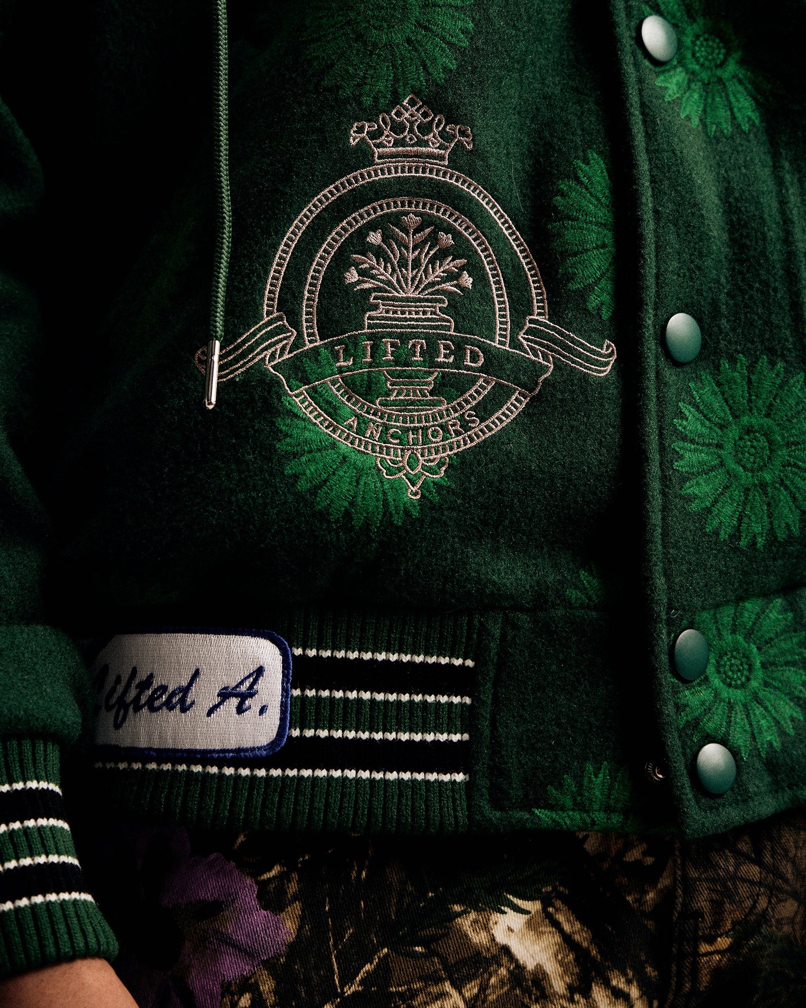 "Orwell" Letterman Jacket (Green)