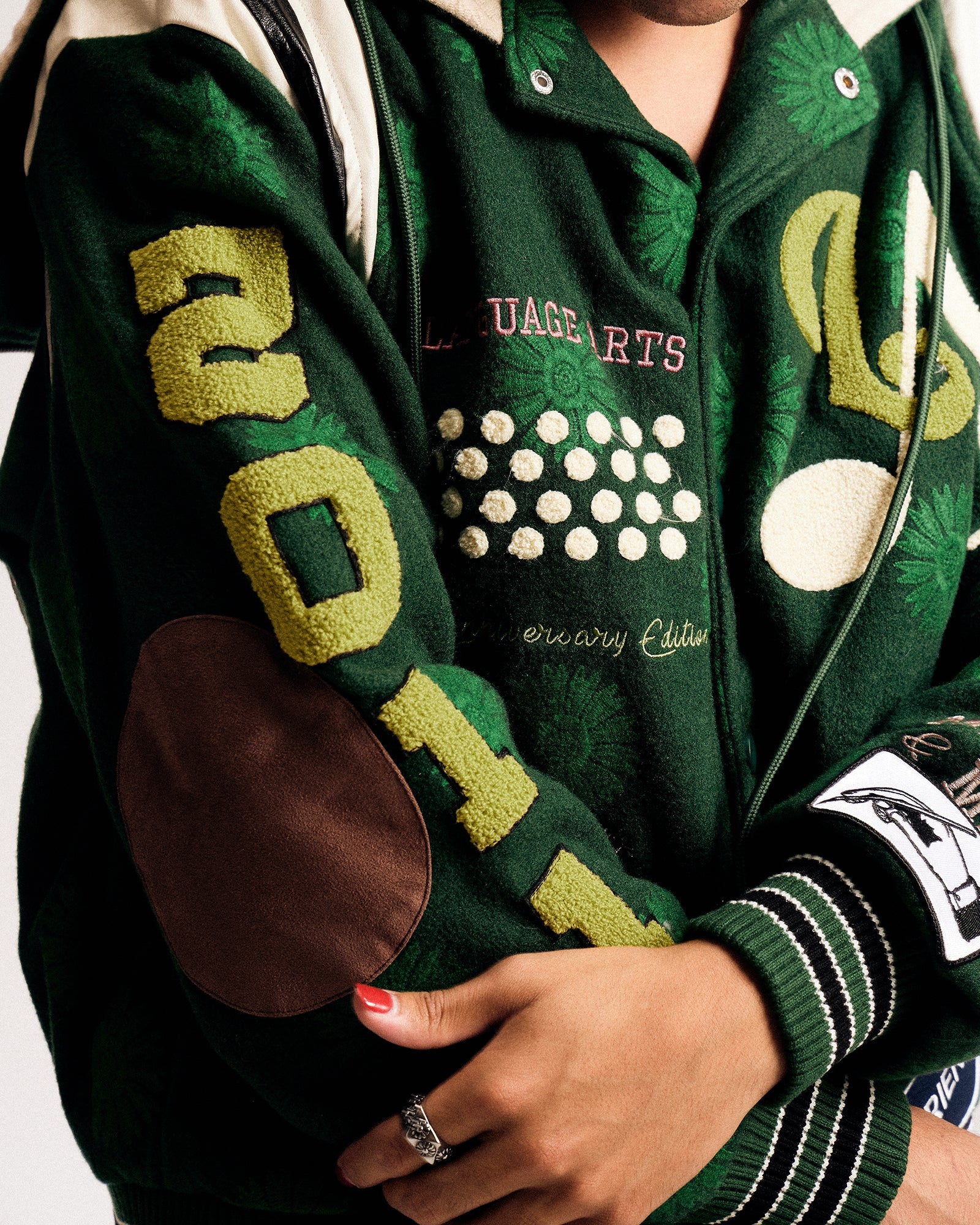 "Orwell" Letterman Jacket (Green)